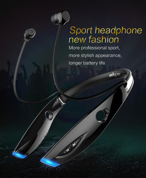 New Portable Sport Wireless Bluetooth Stereo Neckband Headset With Microphone