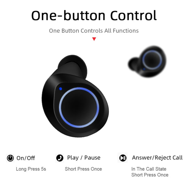 New TWS Wireless Bluetooth Earphones 6D Stereo Headset Bluetooth Headphones With Mic Charging Box