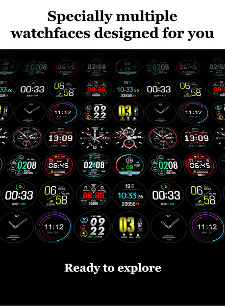 New IP68 Waterproof Round HD Screen Fitness Tracker Digital Wrist Smartwatch For iPhone Samsung Xiaomi