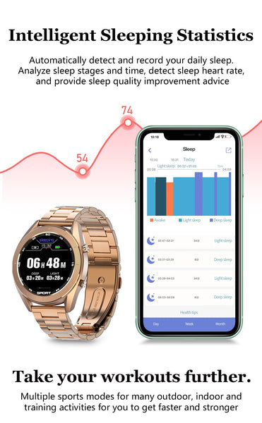 New IP68 Waterproof Round HD Screen Fitness Tracker Digital Wrist Smartwatch For iPhone Samsung Xiaomi