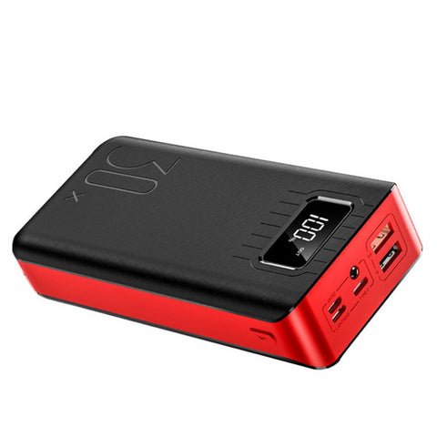 New 30000mAh Digital Display Flashlight Fast Charging Power Bank Case For iPhones Samsung Xiaomi