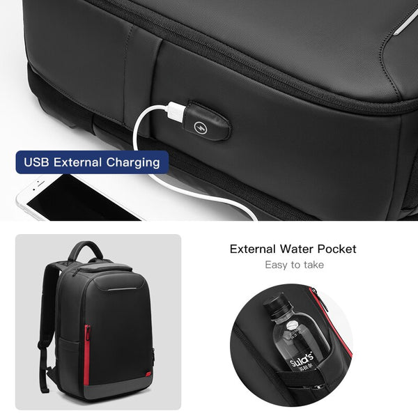 New 15.6''USB Charge Multi-Layer Backpack Travel Bag Casual Business Mochila