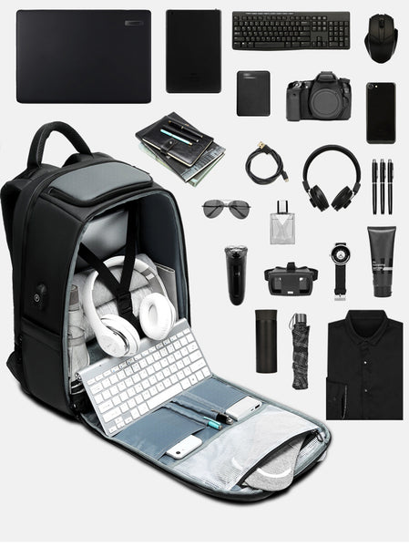 New 15.6''USB Charge Multi-Layer Backpack Travel Bag Casual Business Mochila