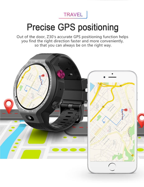 New Android 7.1 5MP 4G WIFI Smart Watch Heart Rate Fitness Tracker For iPhone Android Xiaomi