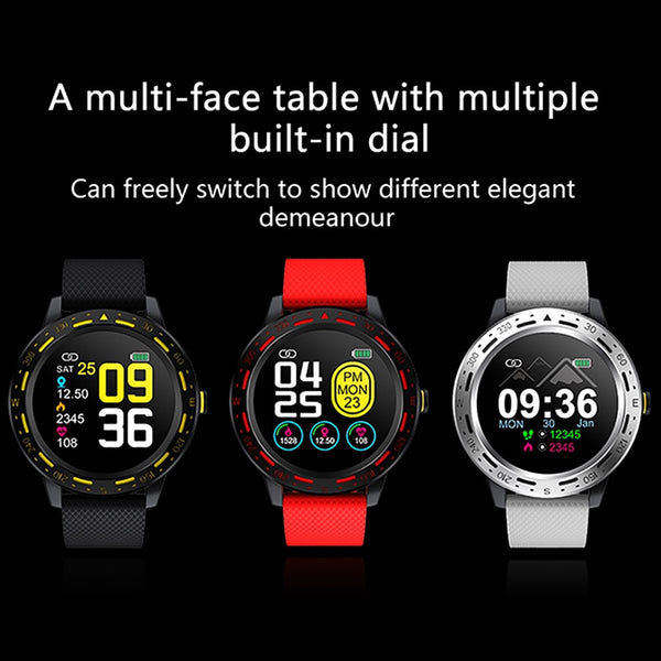 New IP67 Waterproof 1.3'' Full Touch Screen Heart Rate Fitness Tracker Sport Smartwatch