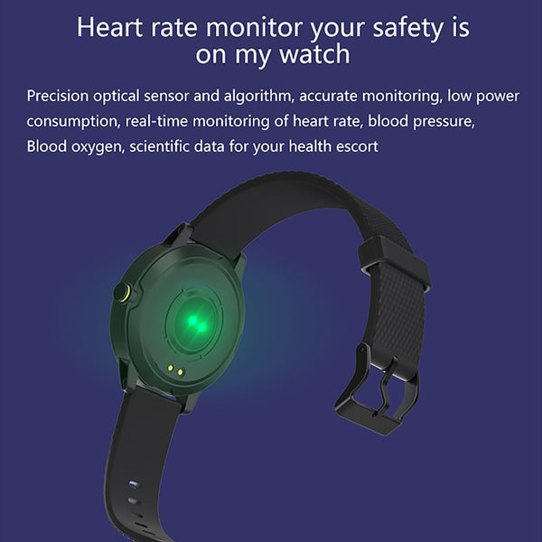 New IP67 Waterproof 1.3'' Full Touch Screen Heart Rate Fitness Tracker Sport Smartwatch