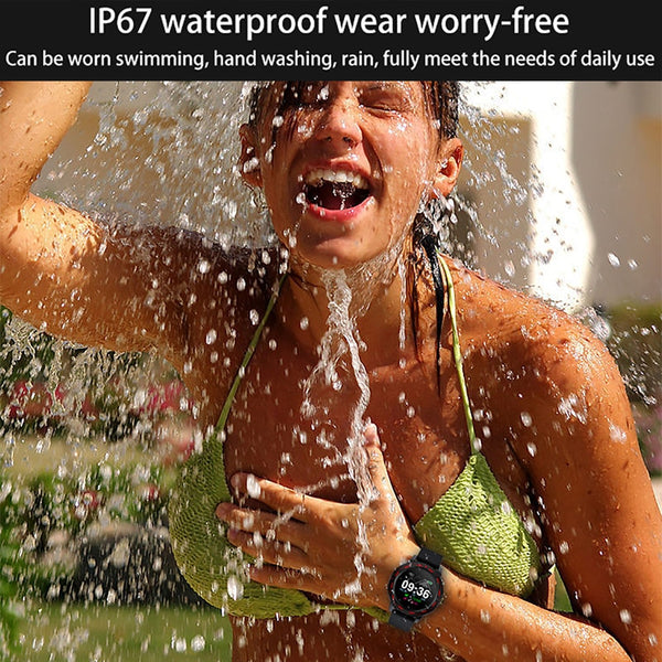 New IP67 Waterproof 1.3'' Full Touch Screen Heart Rate Fitness Tracker Sport Smartwatch