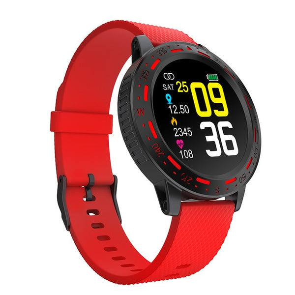 New IP67 Waterproof 1.3'' Full Touch Screen Heart Rate Fitness Tracker Sport Smartwatch