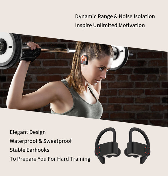 New Wireless Bluetooth Gaming Sports Ear Hook Earbuds With Mic For iPhone Androids Samsung