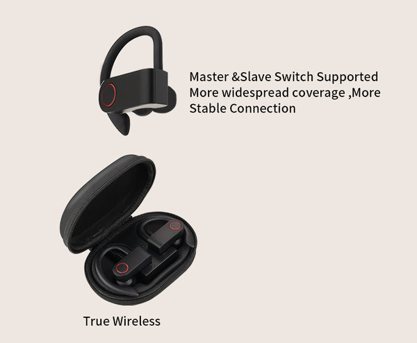 New Wireless Bluetooth Gaming Sports Ear Hook Earbuds With Mic For iPhone Androids Samsung