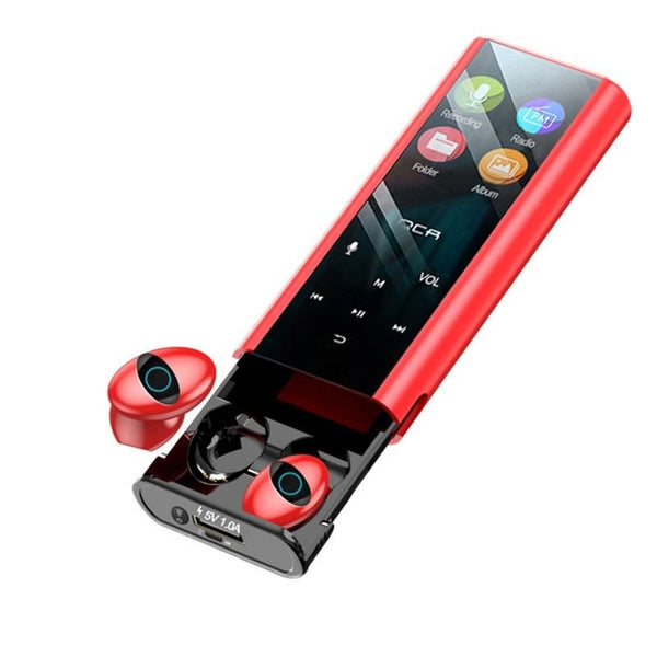 New Multifunctional MP3 Player Earphone Wireless Bluetooth IPX7 Waterpoor 9D Earbuds With 6000mAh Power Bank