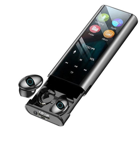 New Multifunctional MP3 Player Earphone Wireless Bluetooth IPX7 Waterpoor 9D Earbuds With 6000mAh Power Bank