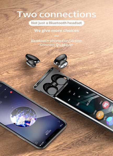 New Multifunctional MP3 Player Earphone Wireless Bluetooth IPX7 Waterpoor 9D Earbuds With 6000mAh Power Bank