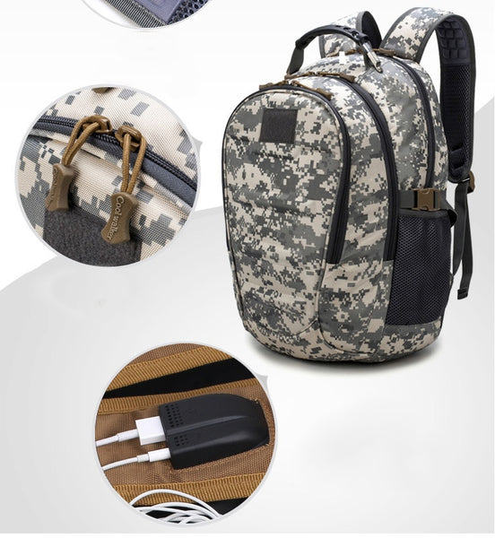 New Tactical Muti-Functional External USB Charging Computer Laptop Bags Outdoor Backpack