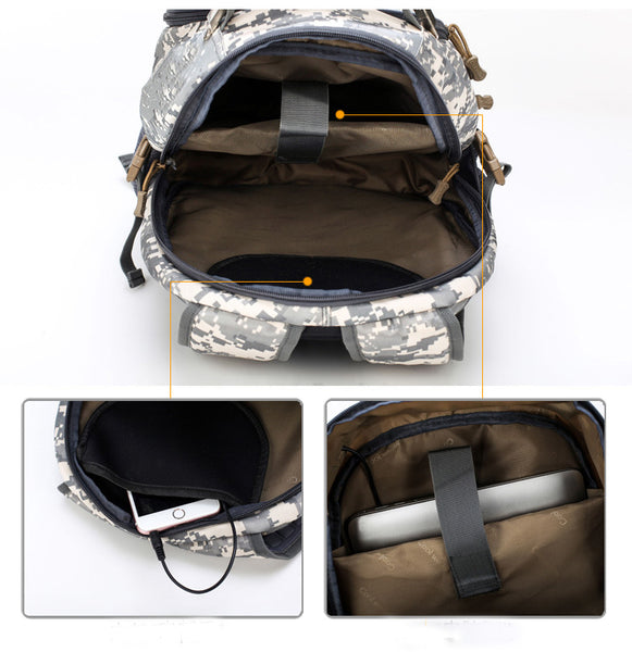 New Tactical Muti-Functional External USB Charging Computer Laptop Bags Outdoor Backpack