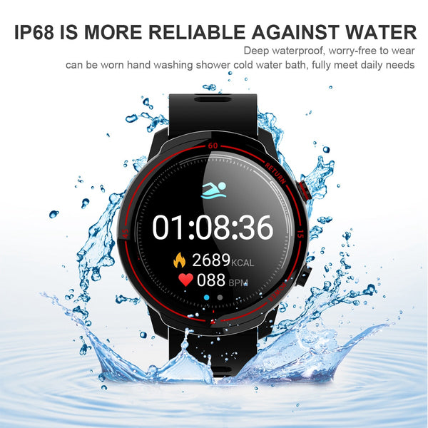 New Full Round Screen IP68 Waterproof Band Fitness Tracker Heart Rate Monitor Smartwatch