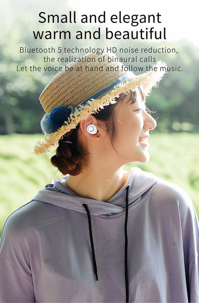 New Wireless Bluetooth 5.0 Noise Reduction Earphones Sports Headset Handsfree Earbuds