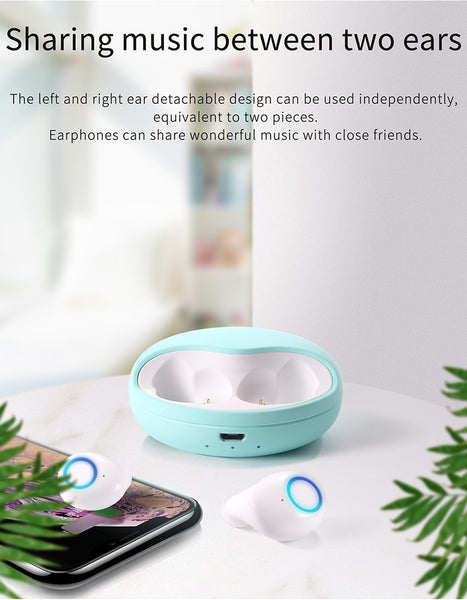 New Wireless Bluetooth 5.0 Noise Reduction Earphones Sports Headset Handsfree Earbuds