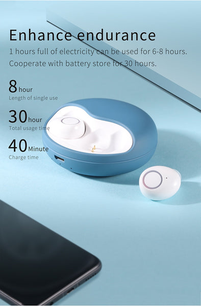 New Wireless Bluetooth 5.0 Noise Reduction Earphones Sports Headset Handsfree Earbuds