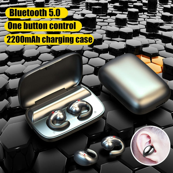 New Bone Conduction Bluetooth Wireless Earphone Headset With Charging Box
