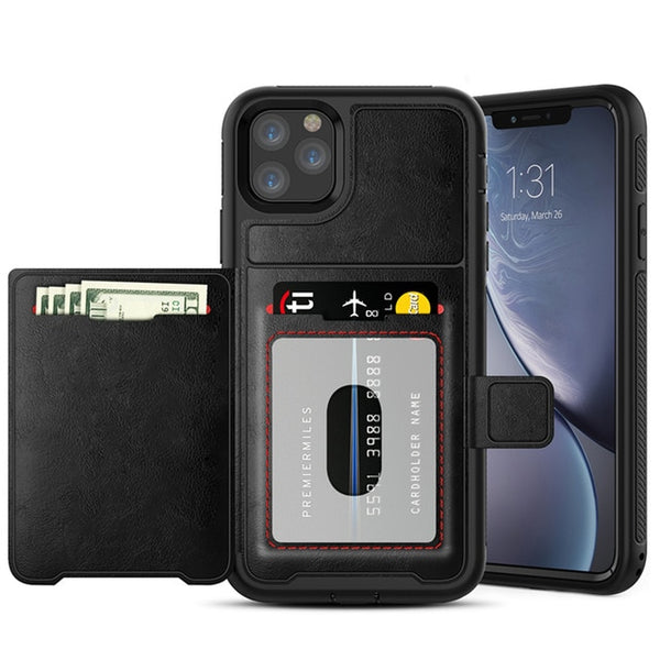 New Luxury Magnetic Flip Wallet Credit Card Holder Case Bumper Cover For iPhone 11 Pro XS Max Series