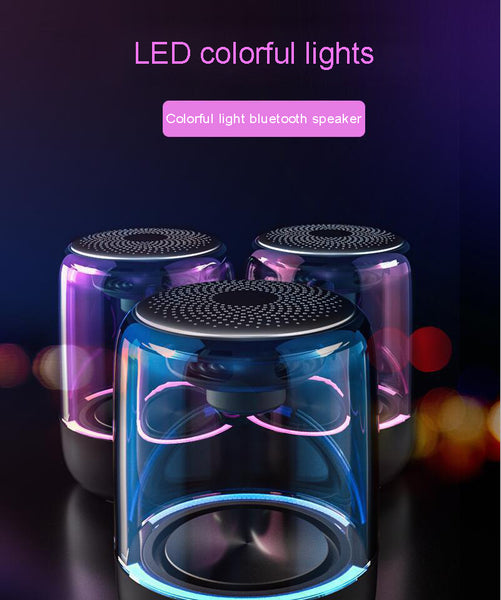 New Powerful Bluetooth Mini Speaker Portable Stereo HIFI Soundbox With LED Light Microphone