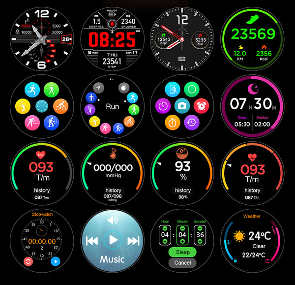 New IP68 Waterproof  Full Touch Fitness Tracker Sport Smartwatch For iPhone Androids Samsung