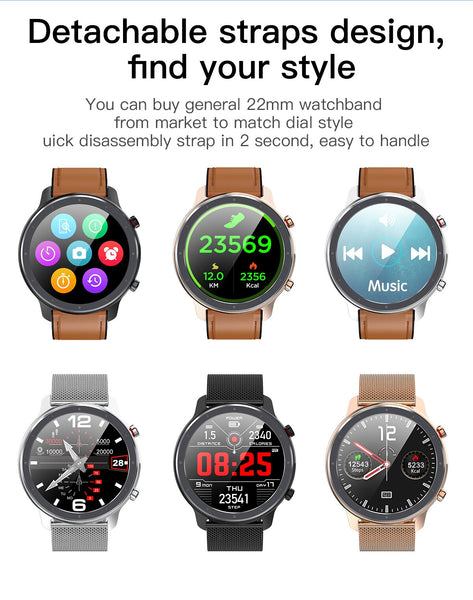 New IP68 Waterproof  Full Touch Fitness Tracker Sport Smartwatch For iPhone Androids Samsung