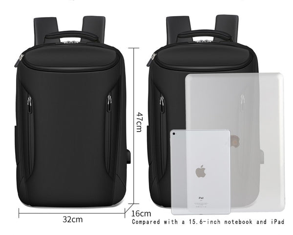 New Large Capacity 17'' Laptop Sleeve USB Charger Smart Backpack