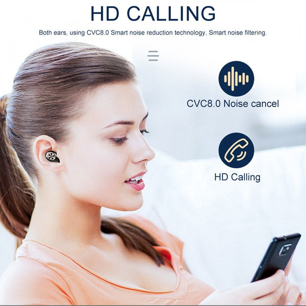 New Bluetooth 5.0 Wireless LED Display Earbuds Headset For iPhone Androids