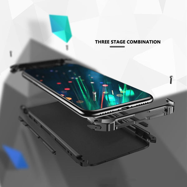 New Shock-Resistant Aluminum Metal Bumper Protective Case For iPhone 16 15 14 13 12 11 Pro Max Series