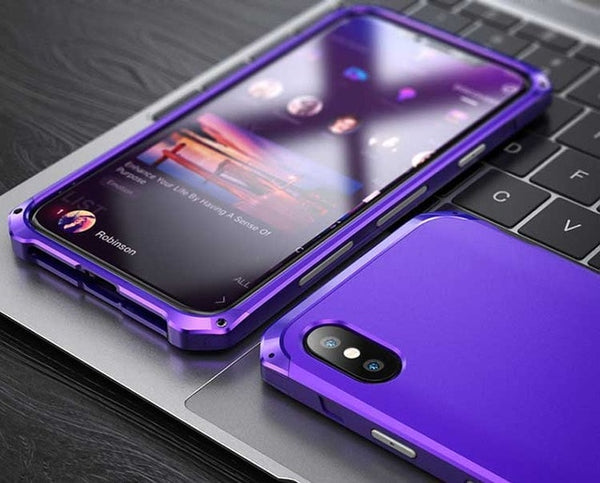 New Shock-Resistant Aluminum Metal Bumper Protective Case For iPhone 16 15 14 13 12 11 Pro Max Series