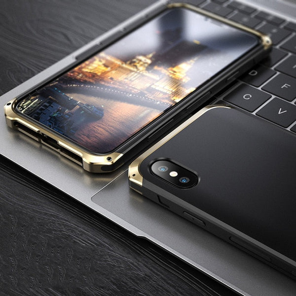 New Shock-Resistant Aluminum Metal Bumper Protective Case For iPhone 16 15 14 13 12 11 Pro Max Series