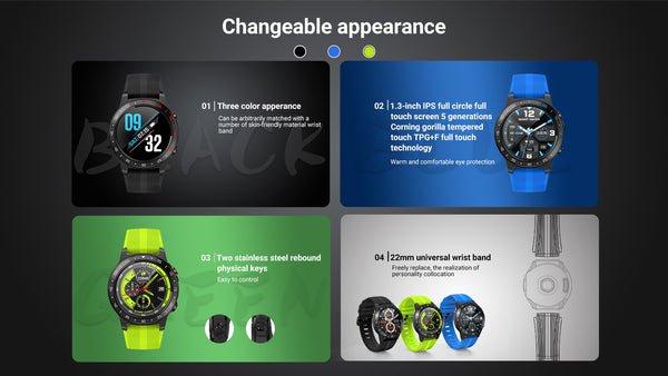 New GPS Barometer Compass Bluetooth Fitness Tracker Smart Watch For Android iPhones