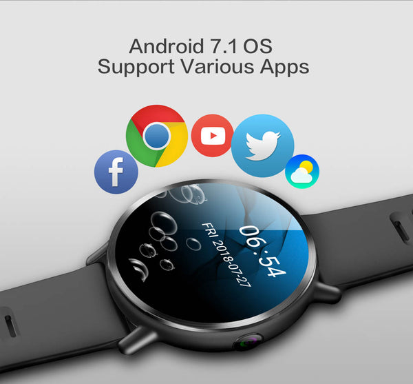 New 4G Android 7.1 8.0MP Camera Quad Core Fitness Tracker WIFI GPS Smart Watch
