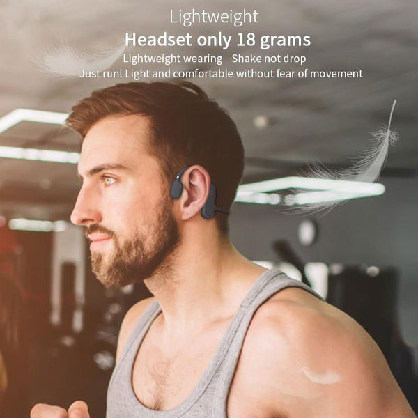New IPX6 Water-Resistant Bluetooth Wireless Open-Ear Ultra Lightweight Sports Earphones Headset