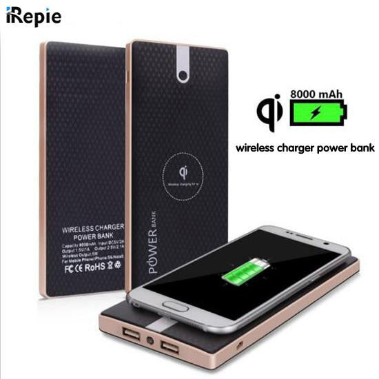 New 8000mAh Qi Wireless Charging Power Bank  2 in 1 Fast Charger for Samsung Galaxy S6/S6 Edge S7/S7 Edge Note 5