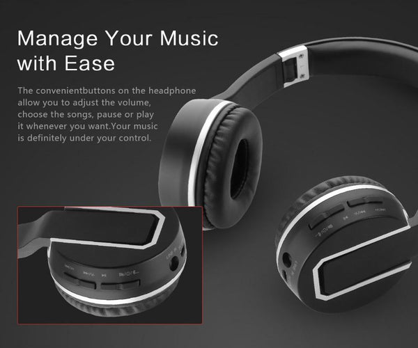 New Wireless Bluetooth Stereo Remix Headphone Headset for iPhones Androids Smart Phones