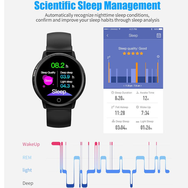 New Women's Smart Watch Band With Heart rate Monitor Sleep Blood Pressure Pedometer Fitness Tracker
