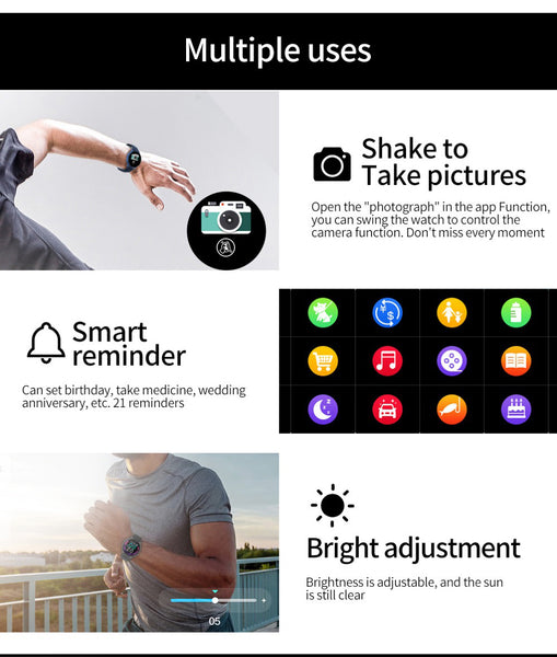 New Women's Smart Watch Band With Heart rate Monitor Sleep Blood Pressure Pedometer Fitness Tracker