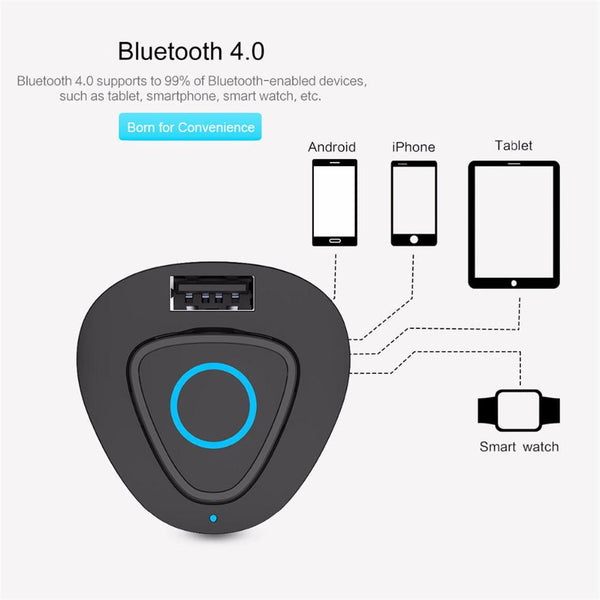 New Wireless Bluetooth Handsfree HD Voice One-Piece Earbud Headset with USB Car Charger.