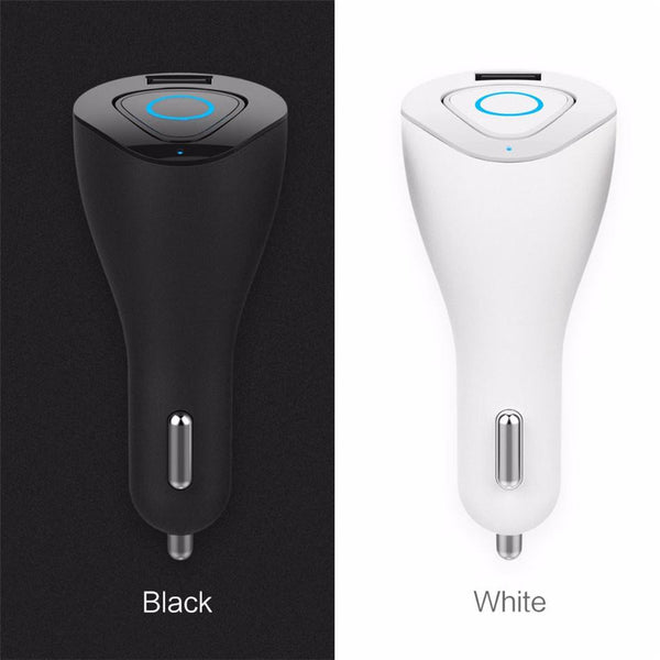 New Wireless Bluetooth Handsfree HD Voice One-Piece Earbud Headset with USB Car Charger.