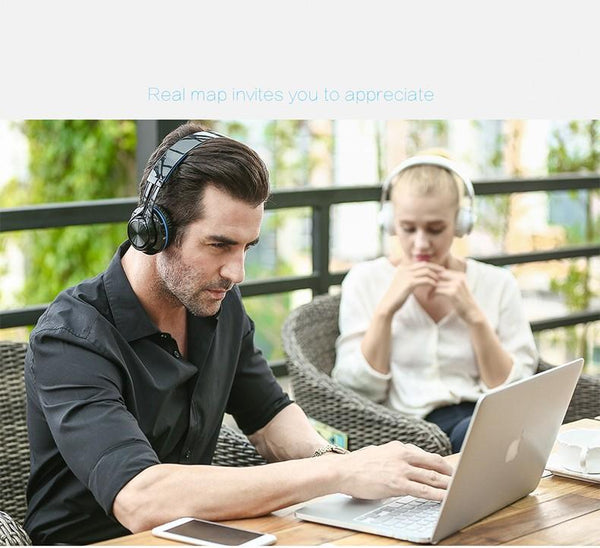 New Wireless Bluetooth Headphone Foldable Stereo Headsets with Mic Support TF Card Headphones
