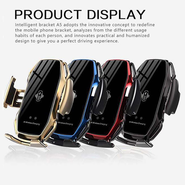 New Smart Sensor Car Phone Holder Fast Charge Universal Wireless Charger For Samsung Galaxy S22 S21 S20 & iPhone 14 13 12 Series