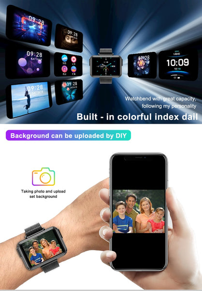 New 2-In-1 Wireless Bluetooth Headset 1.4 Inch Big Screen Smart Watch For Android iPhones