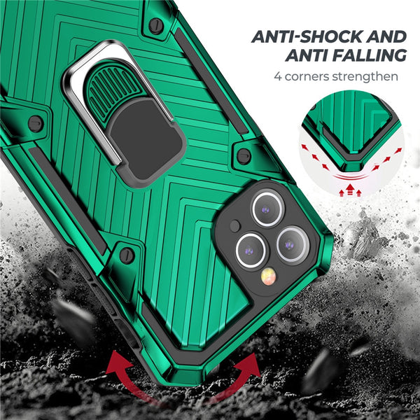New Shockproof Kickstand Armor Bumper Case For iPhone 12 11 Pro XR XS Max Series