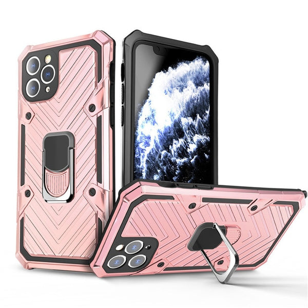 New Shockproof Kickstand Armor Bumper Case For iPhone 12 11 Pro XR XS Max Series