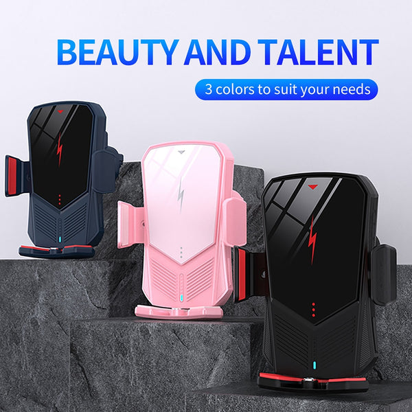 New Magnetic Fast Charge Universal Car Phone Holder Wireless Charger For Samsung Galaxy S22 S21 S20 & iPhone 14 13 12 Series