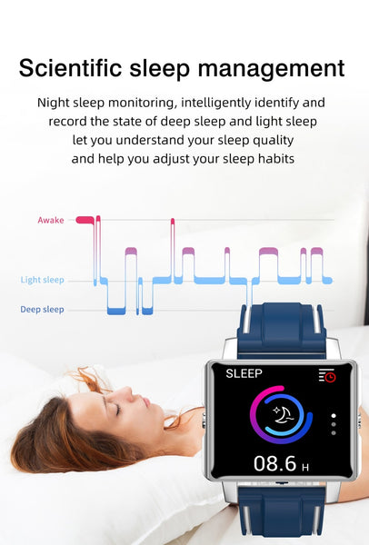 New IP68 Waterproof Fitness Tracker Men's Sport Smartwatch