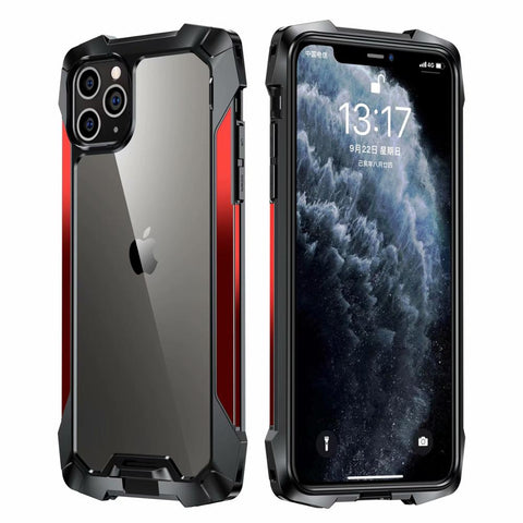 New Hybrid Metal Silicone Drop Resistance Protective Bumper Case For iPhone 11 12 Pro Max Series
